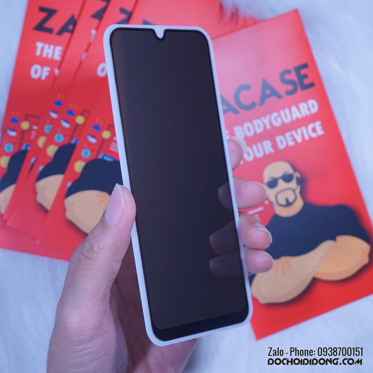 Miếng dán cường lực chống nhìn trộm Samsung A50 Zacase full màn hình