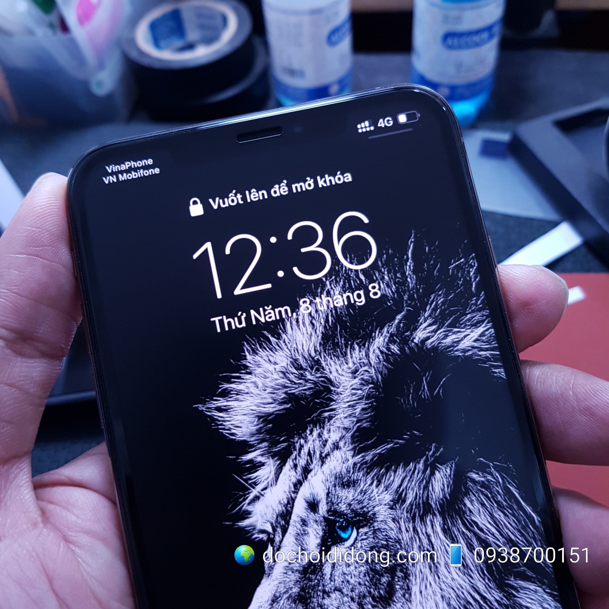 Miếng dán cường lực nhám chống vân tay iPhone XS Max Benks V Pro full màn hình