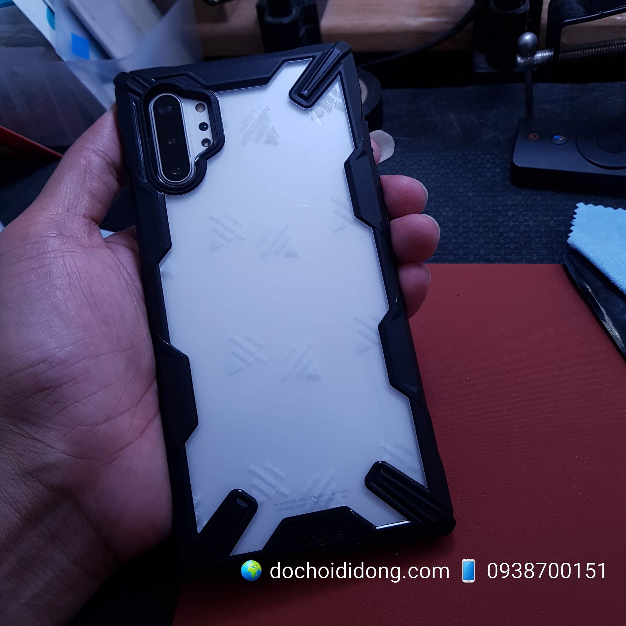 Ốp lưng Samsung Note 10 Plus Ringke Fusion X chống sốc