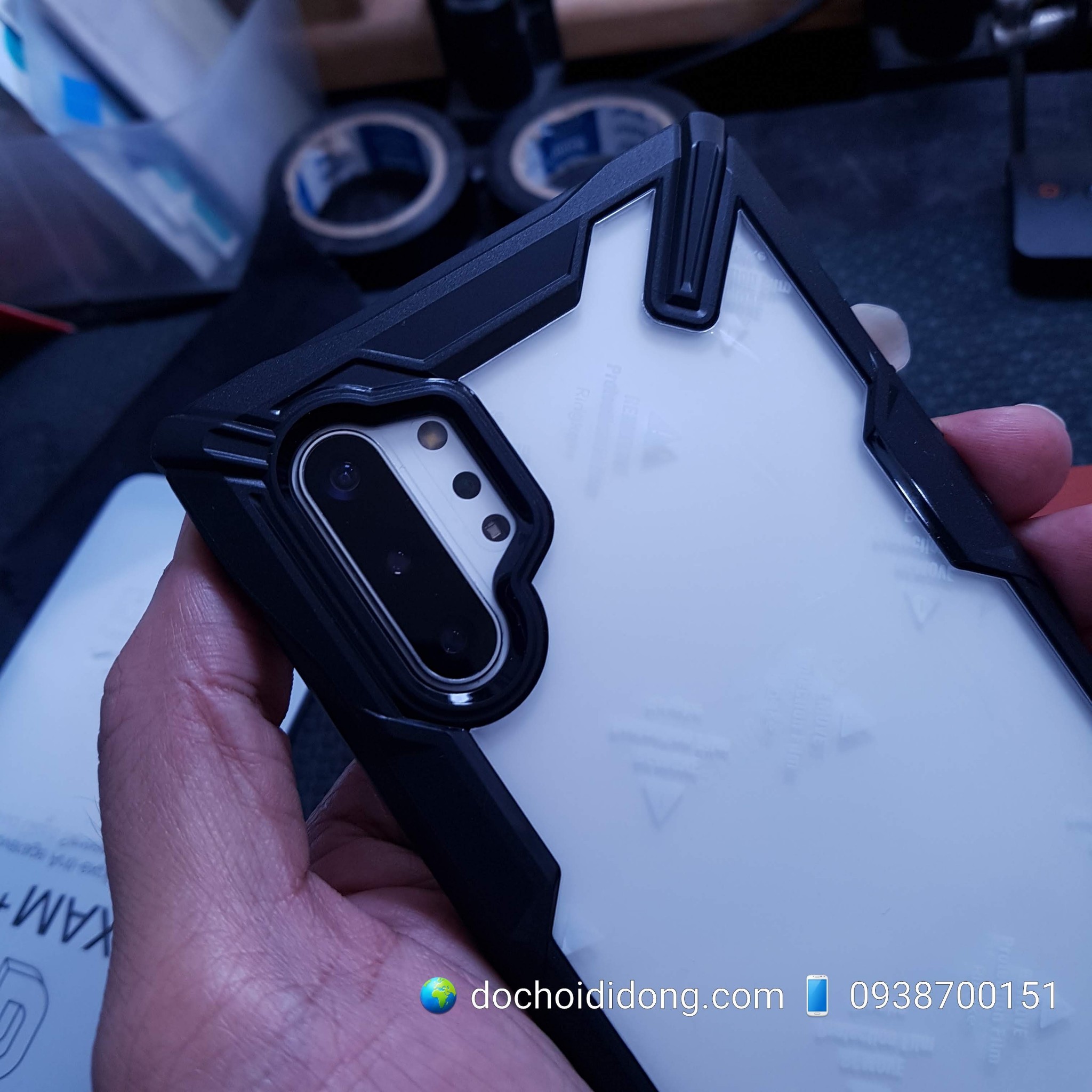 Ốp lưng Samsung Note 10 Plus Ringke Fusion X chống sốc