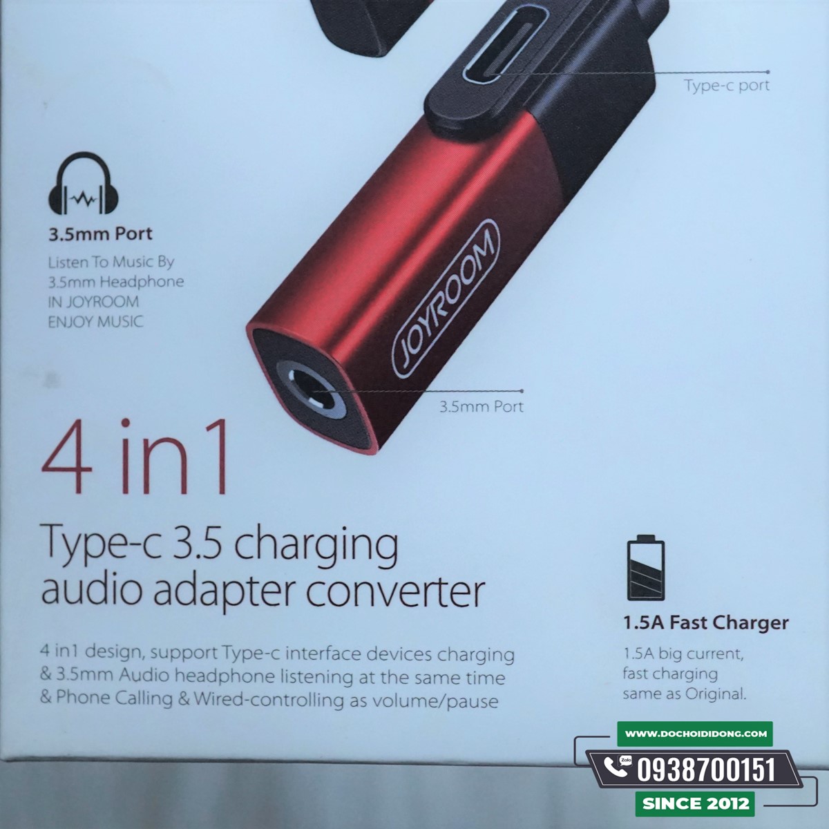 Jack Chuyển Type C Ra Tai Nghe 3.5mm JoyRoom S-M361