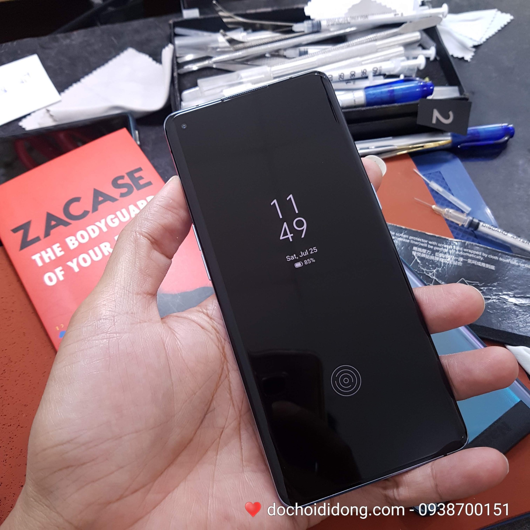 Miếng dán cường lực Oppo Reno 4 Pro Zacase keo UV cao cấp