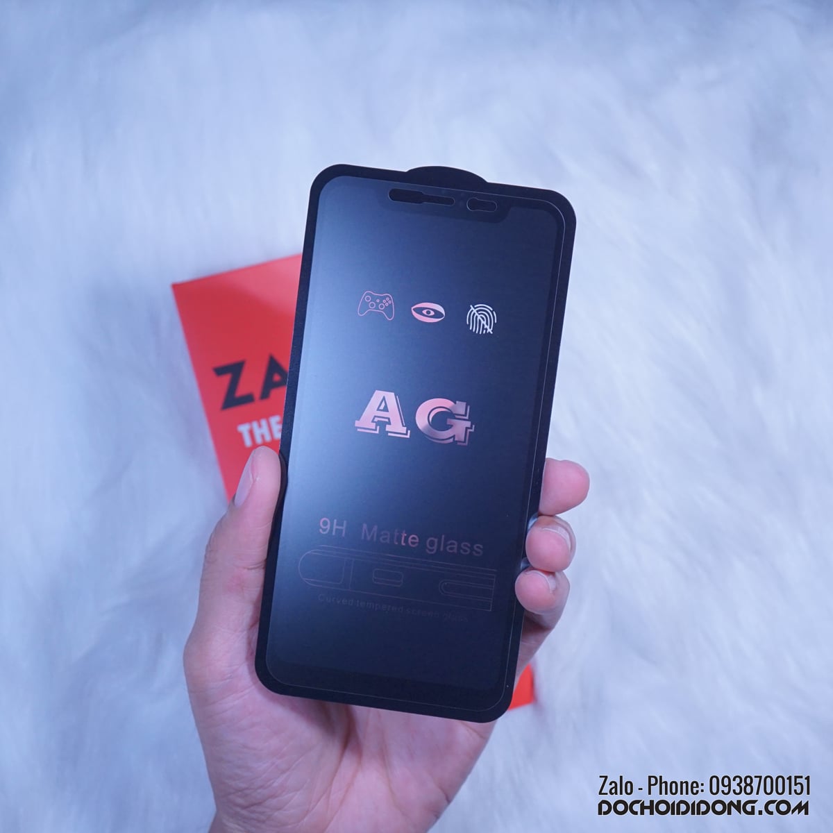 Miếng dán cường lực nhám Xiaomi Mi 8 Zacase full màn hình chống vân tay