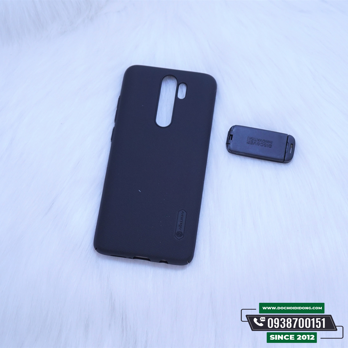 Ốp Lưng Xiaomi Redmi Note 8- Note 8 Pro Nillkin Vân Sần Tặng Kèm Giá Đỡ