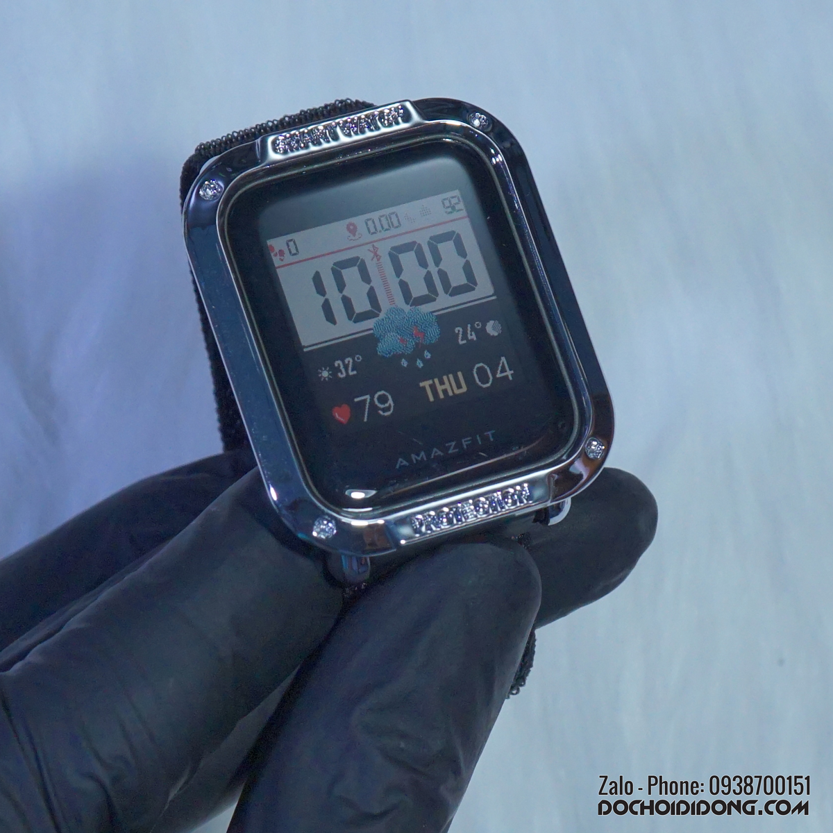 Ốp bảo vệ đồng hồ Amazfit Bip Sikai nhựa cứng sơn mạ kim loại