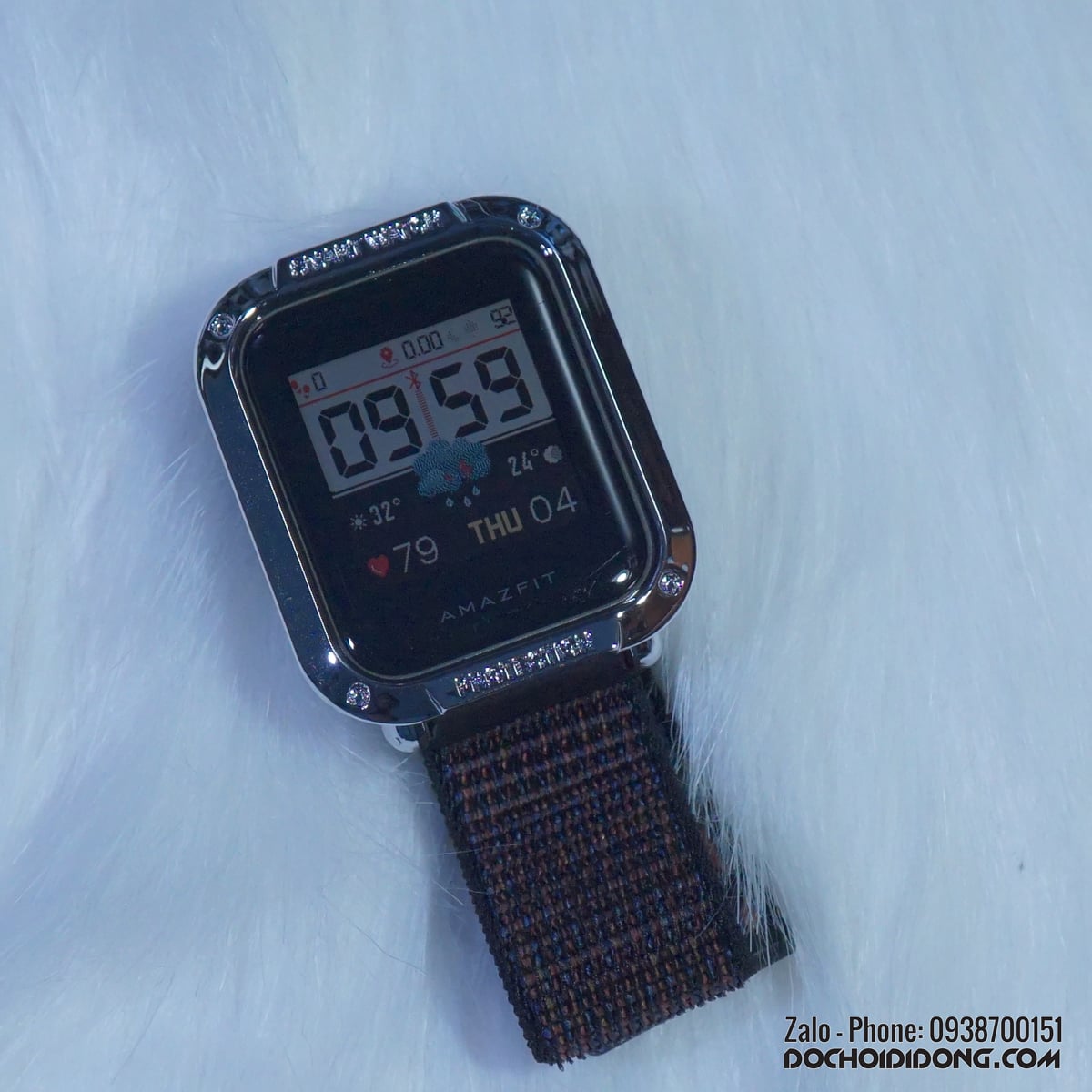 Ốp bảo vệ đồng hồ Amazfit Bip Sikai nhựa cứng sơn mạ kim loại