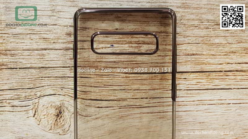 Ốp lưng Samsung S10 Plus Baseus Shining dẻo trong viền màu