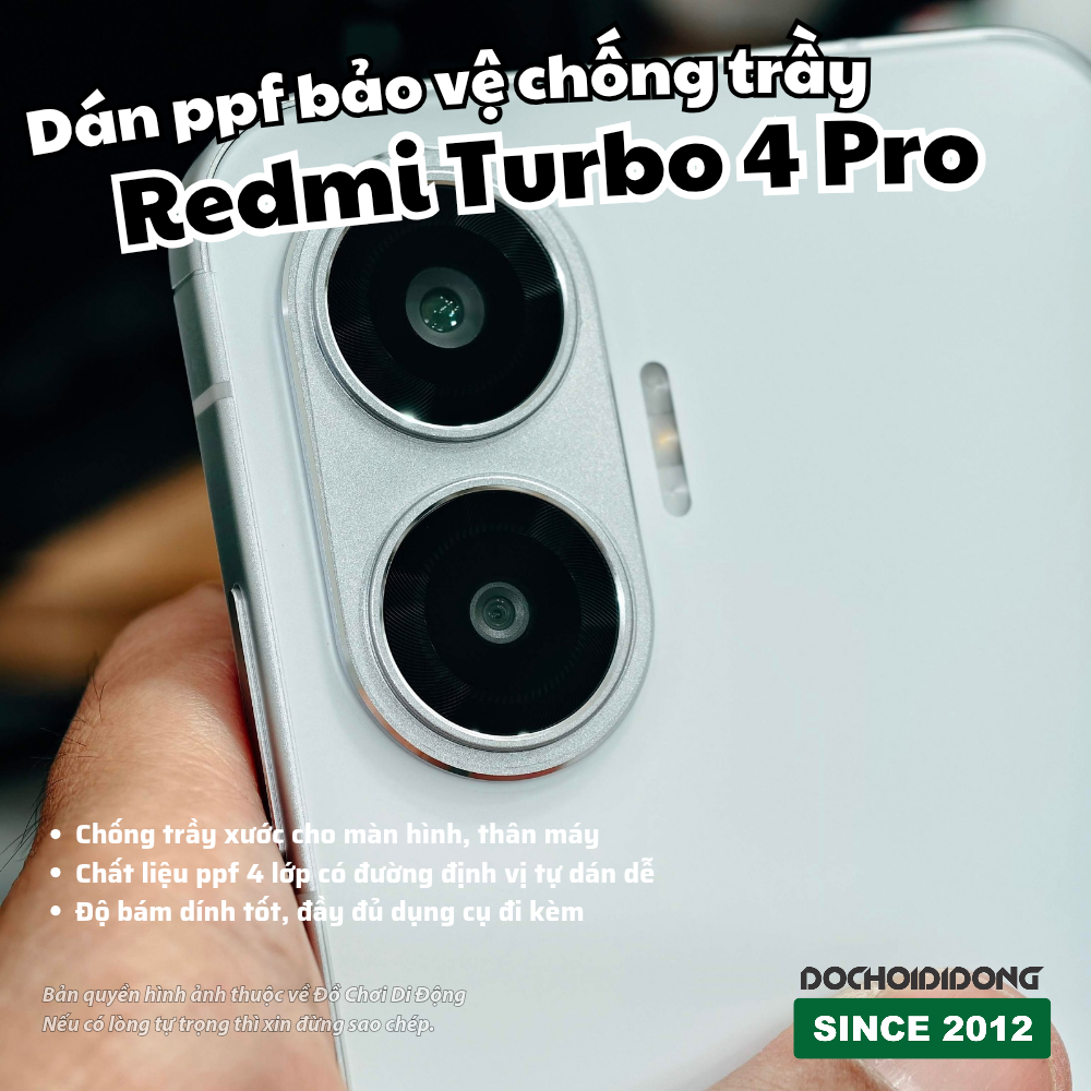 Dán PPF Chống Trầy Xước Cao Cấp Cho Redmi Turbo 4 Pro - Bảo Vệ Toàn Diện, Giữ Vẻ Đẹp Vĩnh Cửu 💎