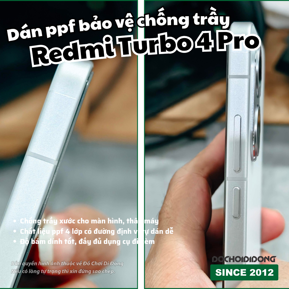 Dán PPF Chống Trầy Xước Cao Cấp Cho Redmi Turbo 4 Pro - Bảo Vệ Toàn Diện, Giữ Vẻ Đẹp Vĩnh Cửu 💎