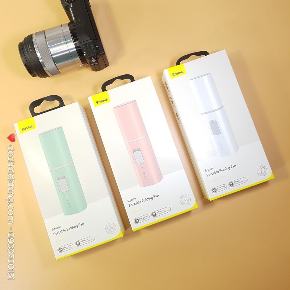 Quạt Mini Baseus Tích Hợp Pin Dự Phòng mẫu 2020