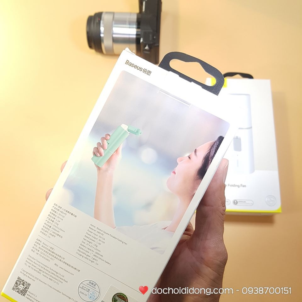 Quạt Mini Baseus Tích Hợp Pin Dự Phòng mẫu 2020