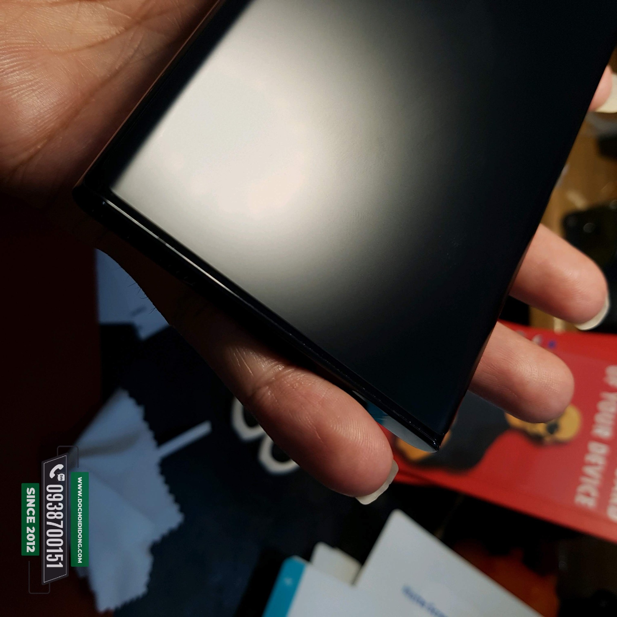 Miếng dán cường lực nhám Samsung Note 20- Note 20 Ultra Zacase Keo UV chống vân tay