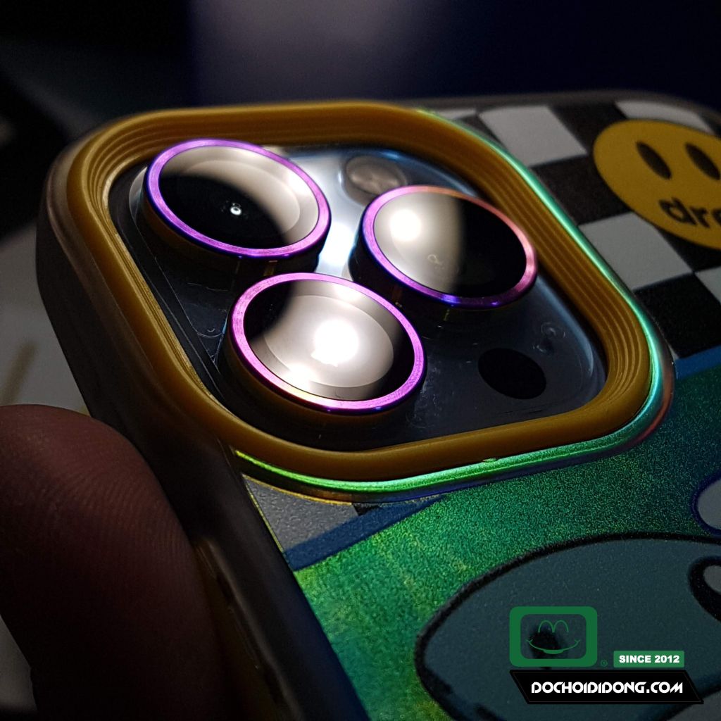 Dán Cường Lực Camera IPhone 13 Pro / 13 Pro Max Hoda Sapphire Viền Màu