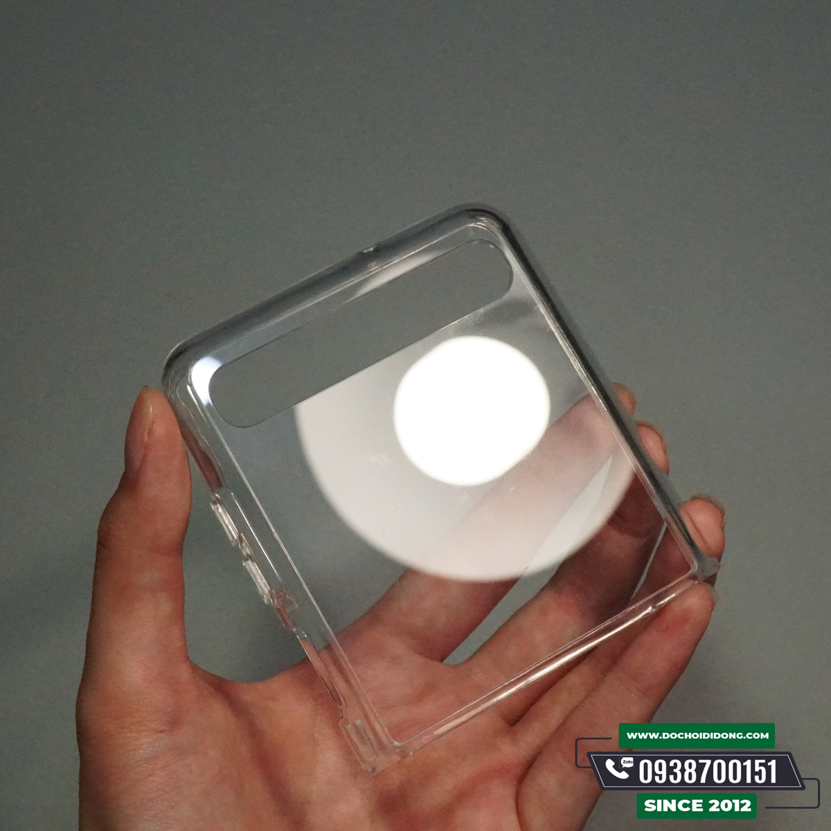 Ốp Lưng Samsung Galaxy Z-Flip Lưng Cứng Trong Viền Dẻo Trong Chống Sốc