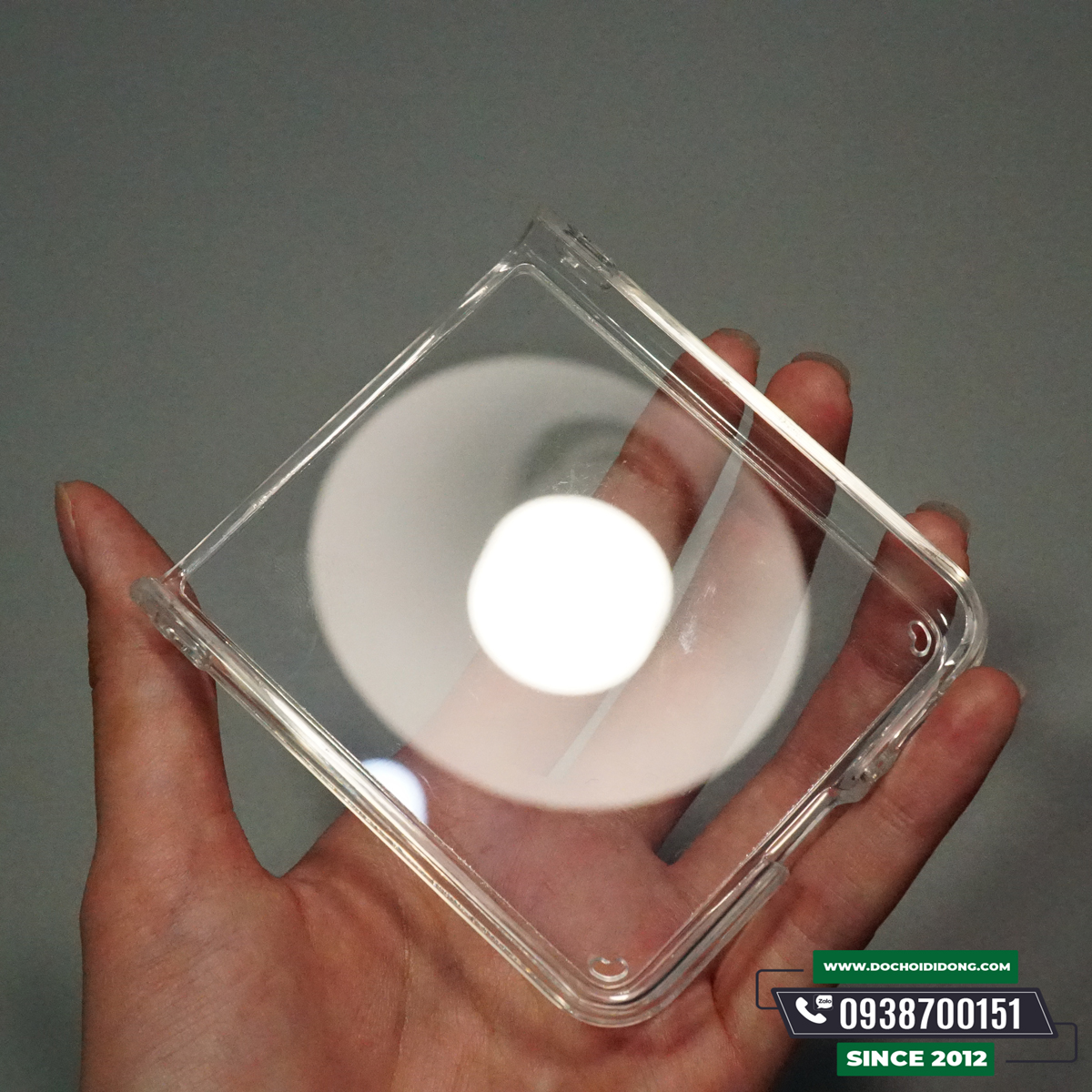 Ốp Lưng Samsung Galaxy Z-Flip Lưng Cứng Trong Viền Dẻo Trong Chống Sốc