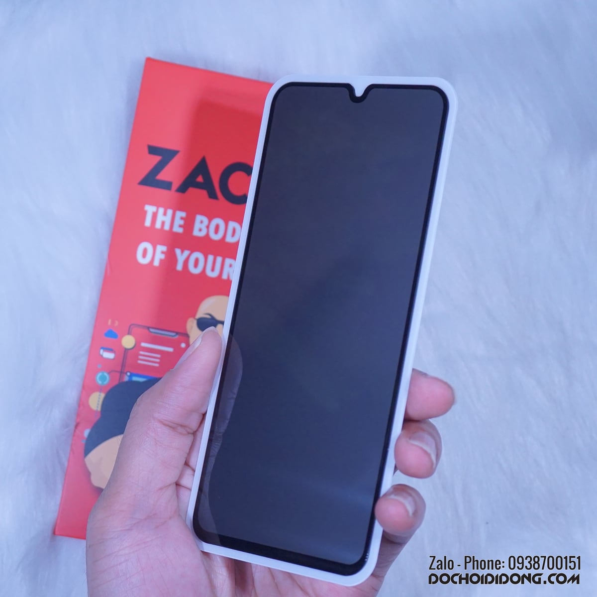Dán cường lực chống nhìn trộm Xiaomi Mi 9 Zacase Anti Spy full màn hình