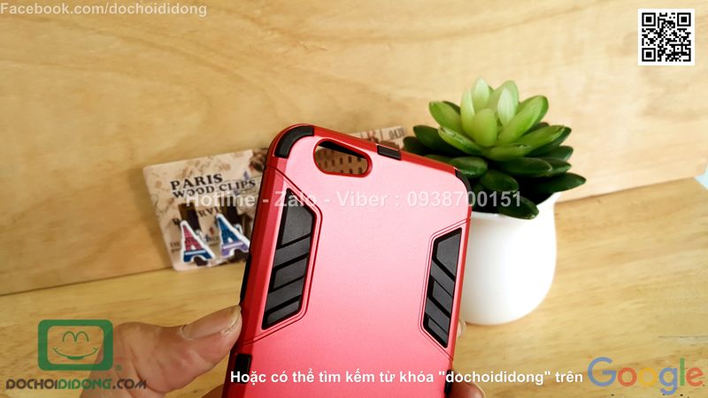 Ốp lưng Oppo F1s Iron Man chống sốc có chống lưng