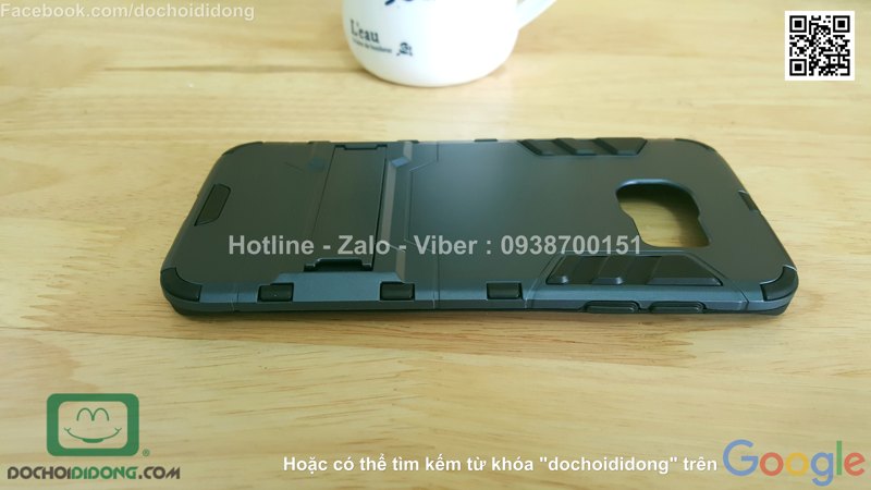 Ốp lưng Samsung Galaxy S7 Edge Iron Man chống sốc có chống lưng