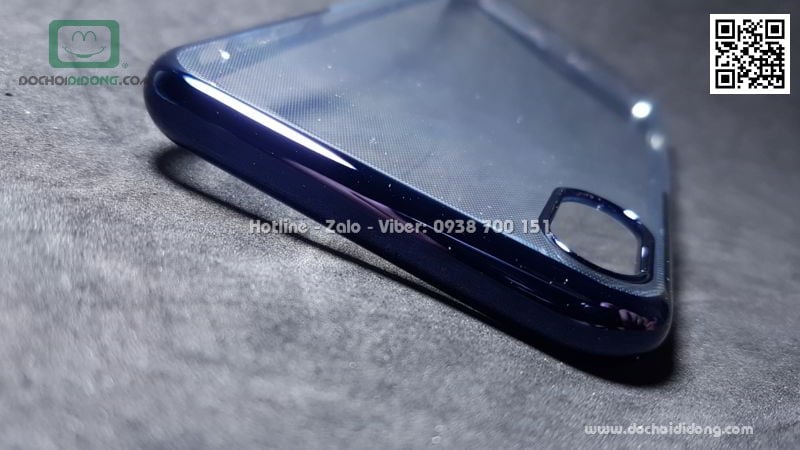 Ốp lưng iPhone XS Max Baseus Shining dẻo trong viền màu