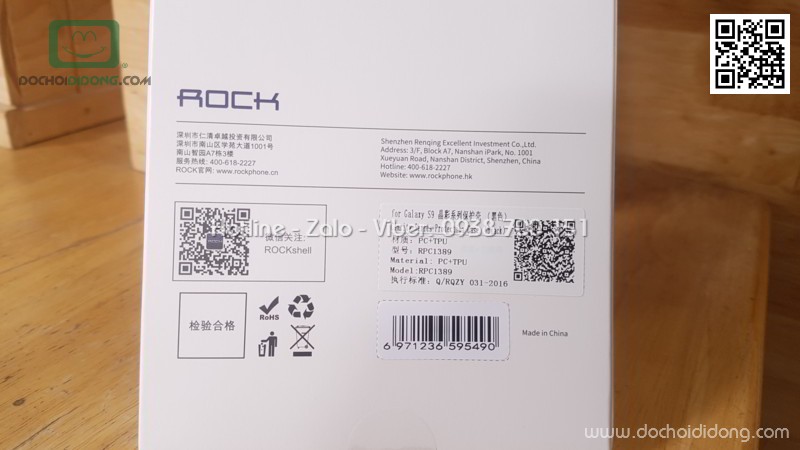 Ốp lưng Samsung S9 Rock Clarity