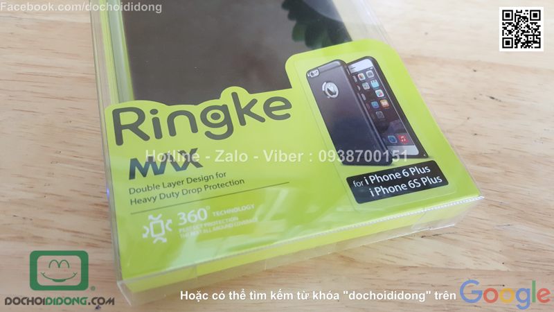 Ốp lưng Iphone 6 6s Plus Ringke Max chống sốc cao cấp