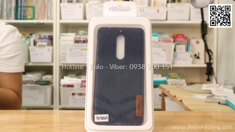 Ốp lưng Nokia 5 dẻo vân vải bố