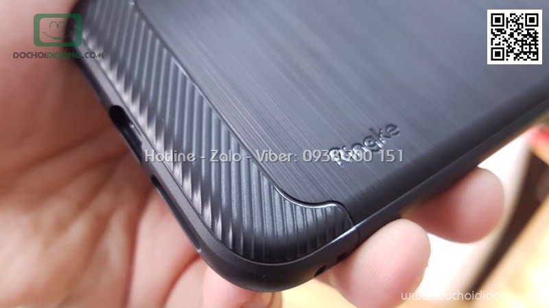 Ốp lưng iPhone XS Ringke Onyx vân kim loại