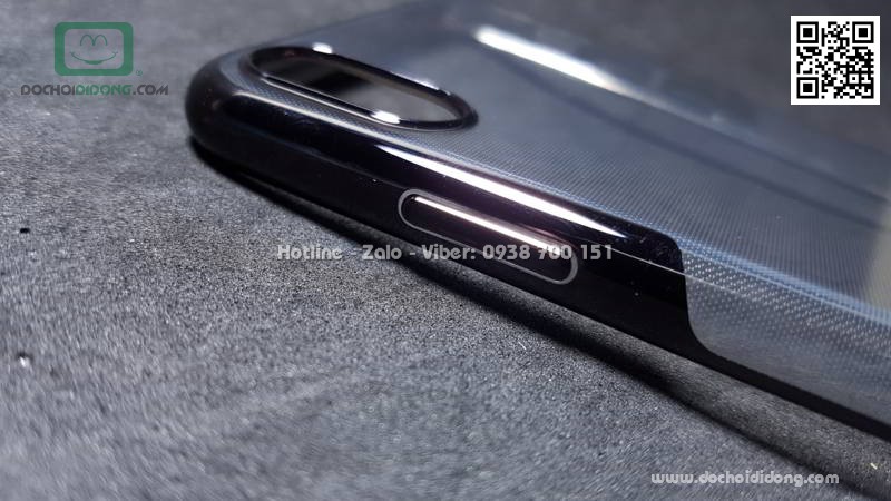 Ốp lưng iPhone XS Max Baseus Shining dẻo trong viền màu