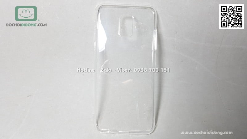 Ốp lưng Samsung A6 2018 Dada dẻo trong siêu mỏng