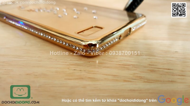 Ốp lưng Oppo Neo 7 đính đá hình con công