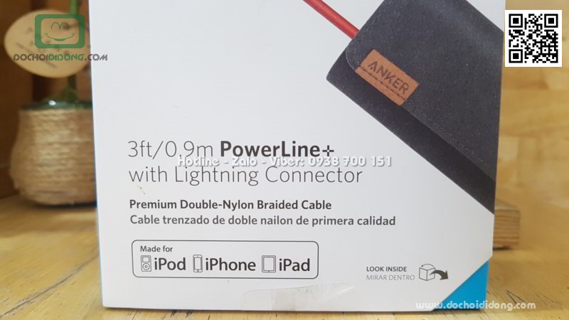 Cáp Lightning Anker Powerline+ 0.9m