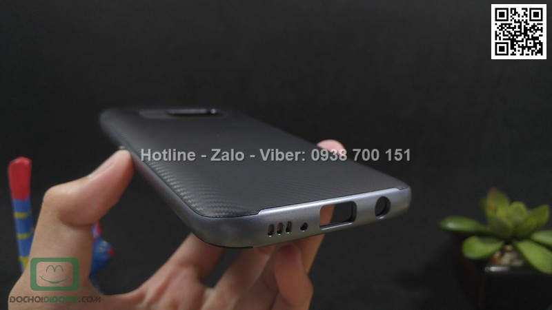 Ốp lưng Samsung Galaxy S7 Likgus chống sốc vân carbon