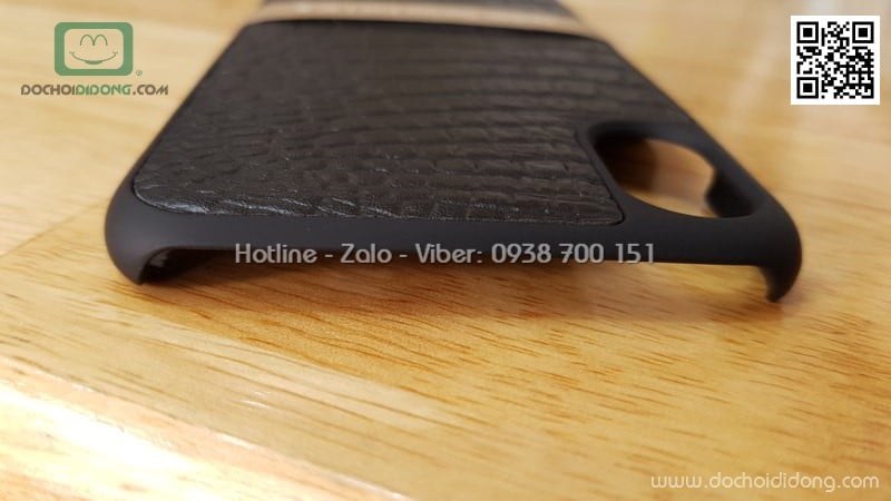Ốp lưng iPhone X Nuoku da cá sấu thật