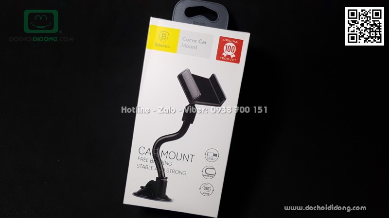 Giá đỡ điện thoại trên xe hơi Baseus Curve Car Mount