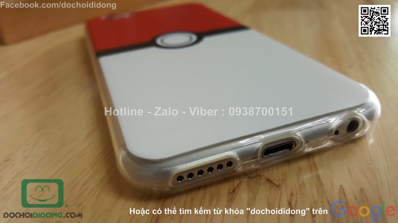 Ốp lưng iPhone 6 6s Pokemon Go dẻo viền trong