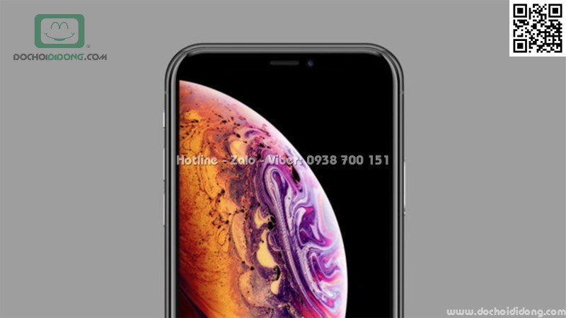 Miếng dán cường lực mặt lưng iPhone Xs Max Baseus hào quang kèm 2 dán camera