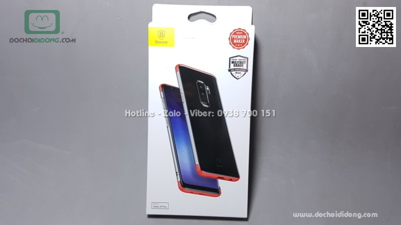 Ốp lưng Samssung S9 Plus Baseus dẻo trong chống sốc 2 đầu màu