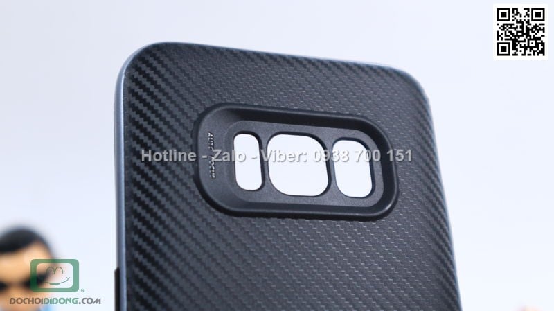 Ốp lưng Samsung Galaxy S8 Likgus chống sốc vân carbon