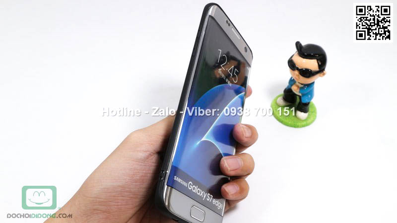 Ốp lưng Samsung Galaxy S7 Edge dẻo nhám đen siêu mỏng bảo vệ camera