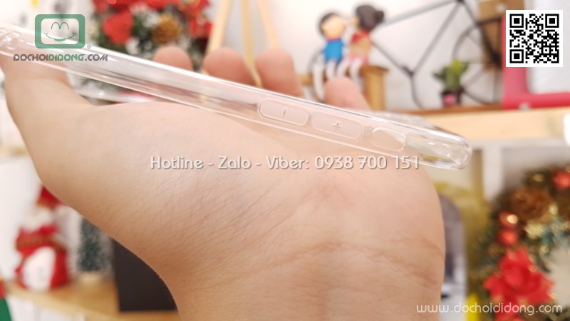 Ốp lưng iPhone X XS Zacase dẻo trong bảo vệ camera và chân sạc