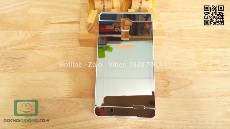 Ốp lưng OPPO R7 Plus viền nhôm lưng tráng gương