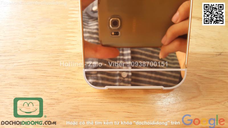 Ốp lưng Samsung Galaxy S7 viền nhôm lưng tráng gương
