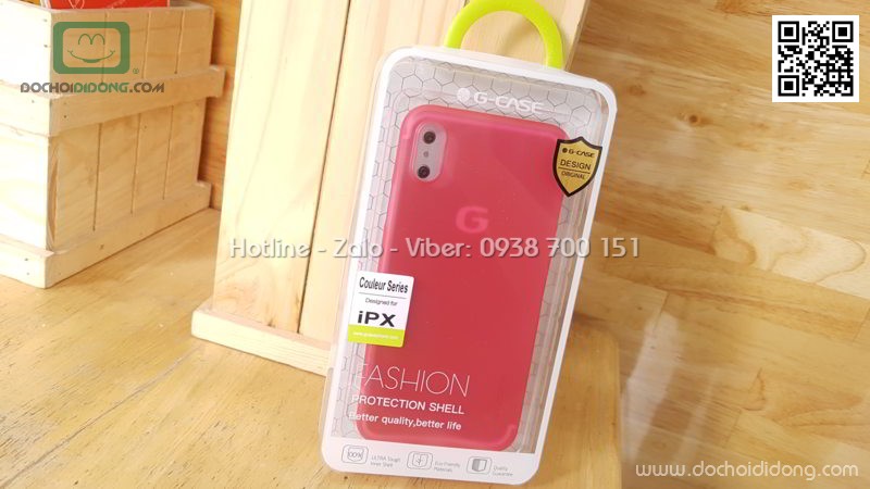 Ốp lưng iPhone X XS G-Case Couleur Series dẻo siêu mỏng