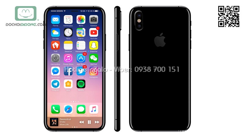 Ốp lưng iPhone 8 iMak Nano cứng trong suốt