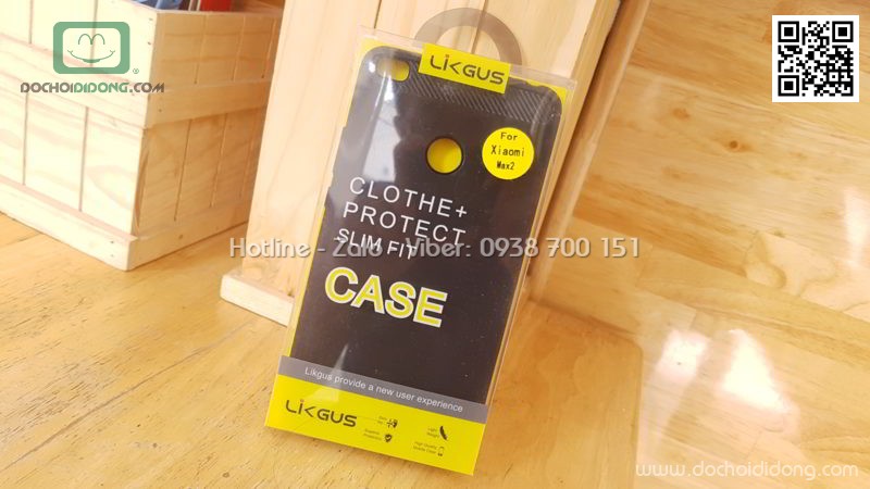 Ốp lưng Xiaomi Mi Max 2 Likgus chống sốc vân kim loại