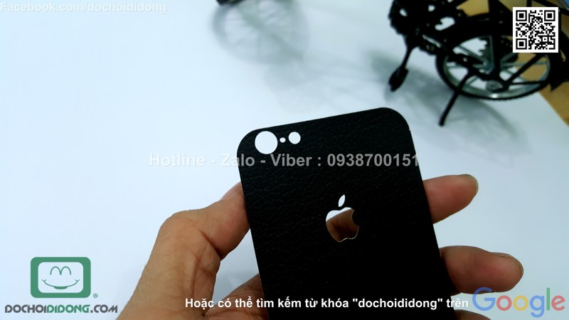 Miếng dán da mặt sau iPhone 6 6s iSen