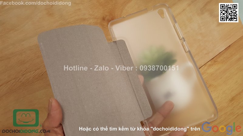 Bao da Lenovo Phab dạng flip mỏng