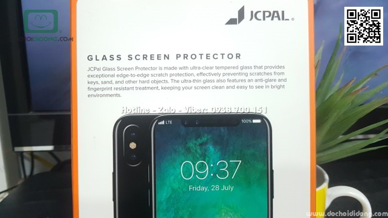 Miếng dán cường lực iPhone X Jcpal full màn hình 2.5D chính hãng