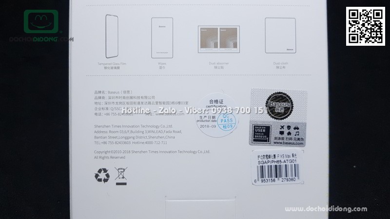 Miếng dán cường lực chống nhìn trộm iPhone XS Max Baseus full màn hình