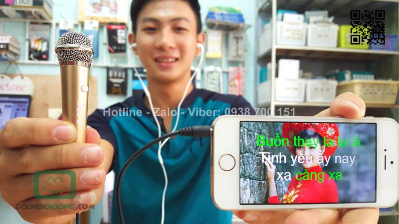 Micro hát karaoke dành cho điện thoại cỡ lớn